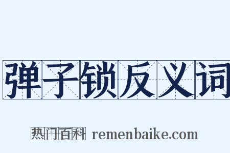 弹子锁反义词是什么意思的图片
